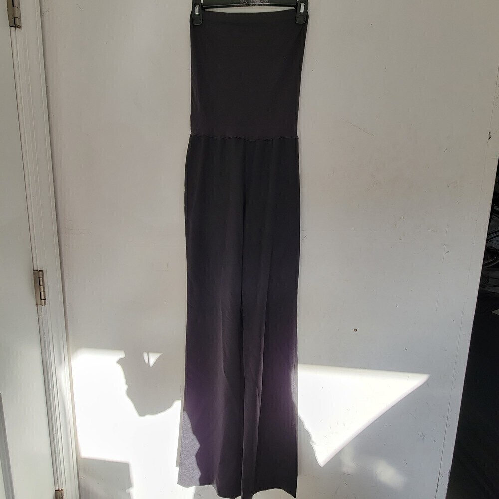 Wolford High Waist Tummy Support Maternity Wide Leg Yoga Long Pants Black Sz 36